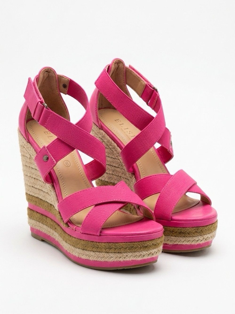 Pink Wedge Sandals Extreme by Eddie Mac Size 6